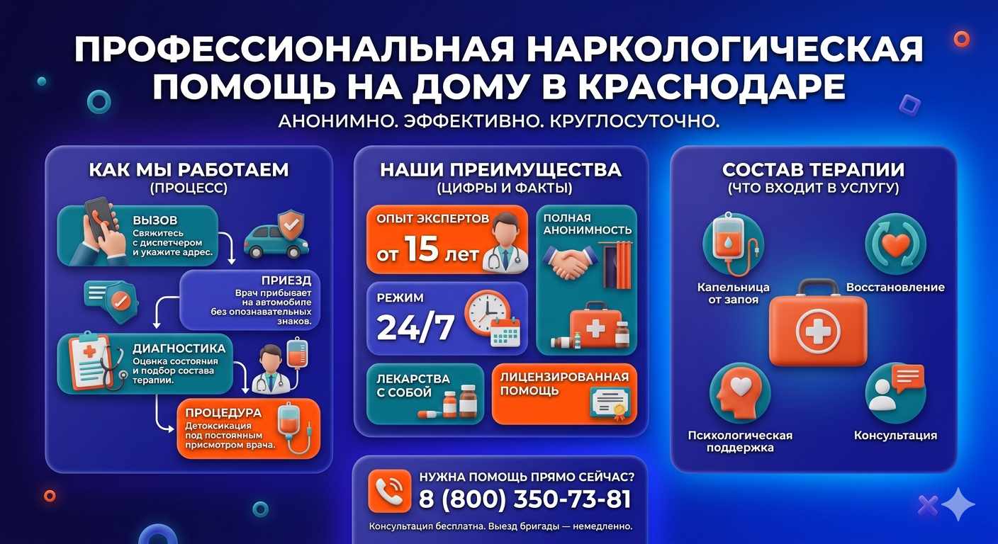 Инфографика о принципах лечения алкоголизма на дому в Нижней Иволге: этапы вызова нарколога, преимущества анонимной детоксикации и состав медицинской помощи.